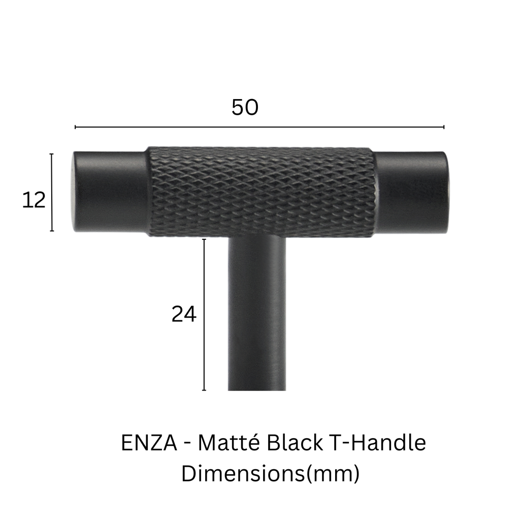 ENZA -Matté Black T-knob