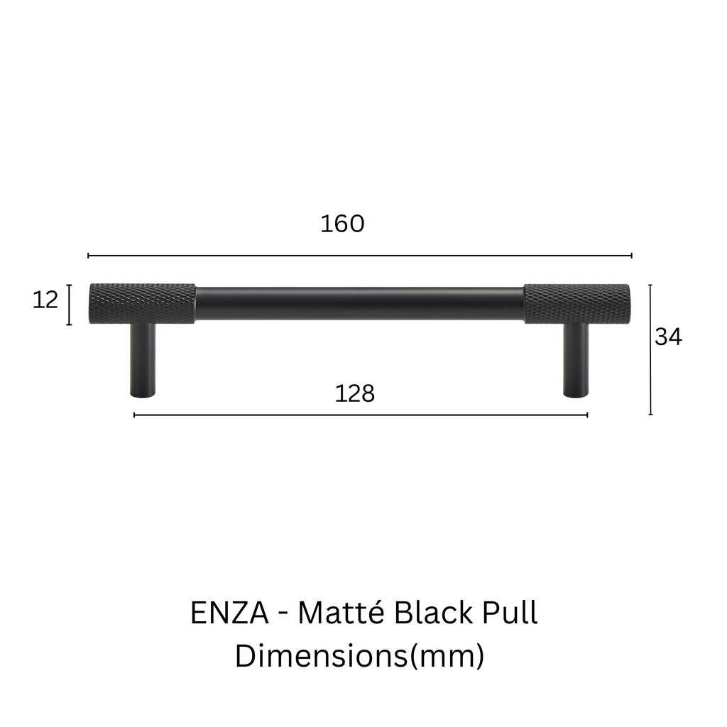 ENZA - Matté Black Pull 160 mm